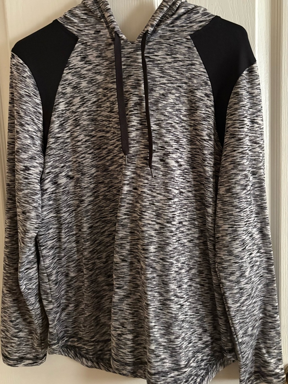 Danskin Men's Black & Gray Heather Crewneck Hoodie